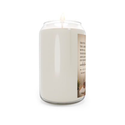 Inspirational Scripture Soy Candle — Proverbs 3:5 'Trust in the Lord' 13.75oz