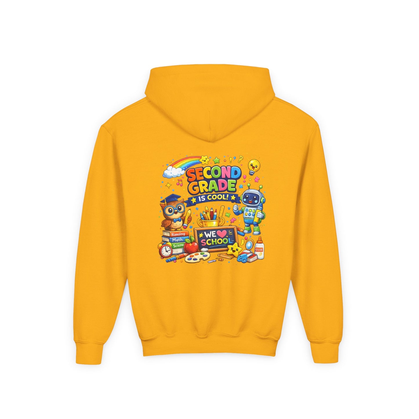 Second Grade Hoodie — 'Second Grade Is Cool' Kids Back-to-School Sweatshirt