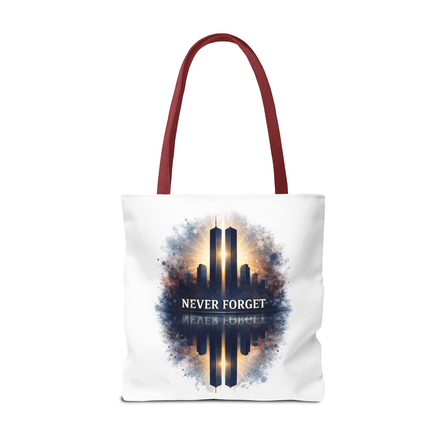 Never Forget Memorial Tote Bag — 9/11 Tribute Skyline All-Over Print