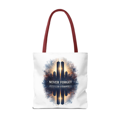 Never Forget Memorial Tote Bag — 9/11 Tribute Skyline All-Over Print