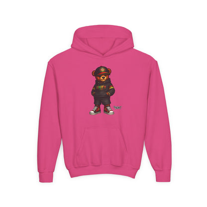 Youth Hoodie — Cool Streetwear Bear Graphic “UNITY”
