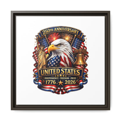 250th Anniversary United States Framed Canvas - Patriotic Eagle 1776–2026