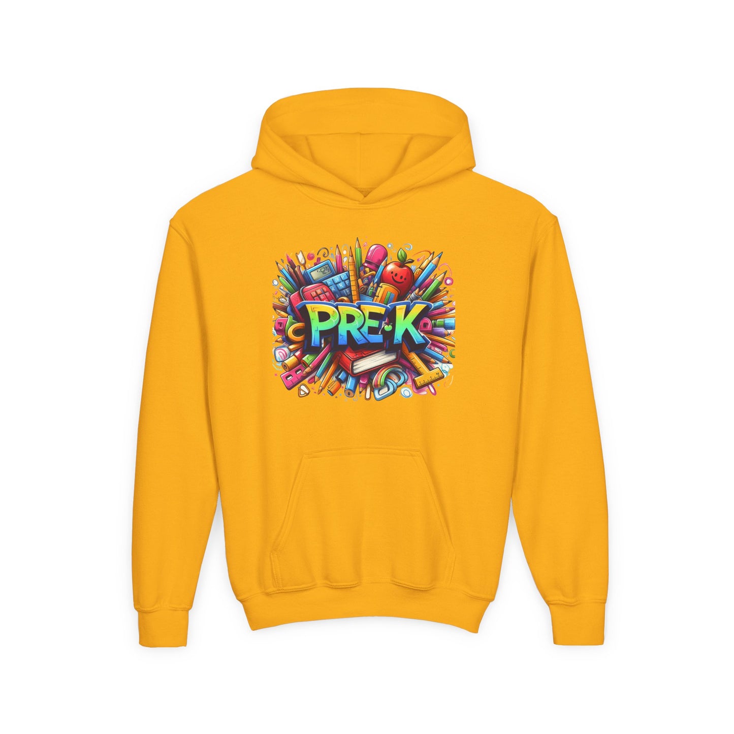 Pre-K Kids Hoodie — Colorful Back-to-School Preschool Sweatshirt