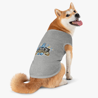 Pet Tank Top — “Dad’s Fur Baby” Cute Paw-Print Dog/Cat Shirt for Father’s Day & Pet Parents