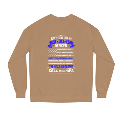 Police Officer Papa Sweatshirt — "Some People Call Me Police Officer... The Most Important Call Me Papa" Patriotic Flag Crewneck