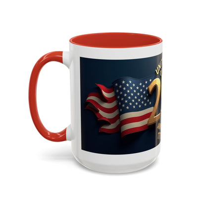 250th Anniversary Coffee Mug — United States of America 1776–2026 Patriotic Accent Mug