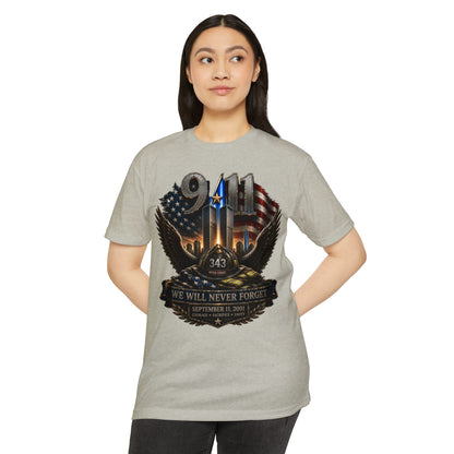 9/11 Memorial T-Shirt — "We Will Never Forget" Tribute Tee