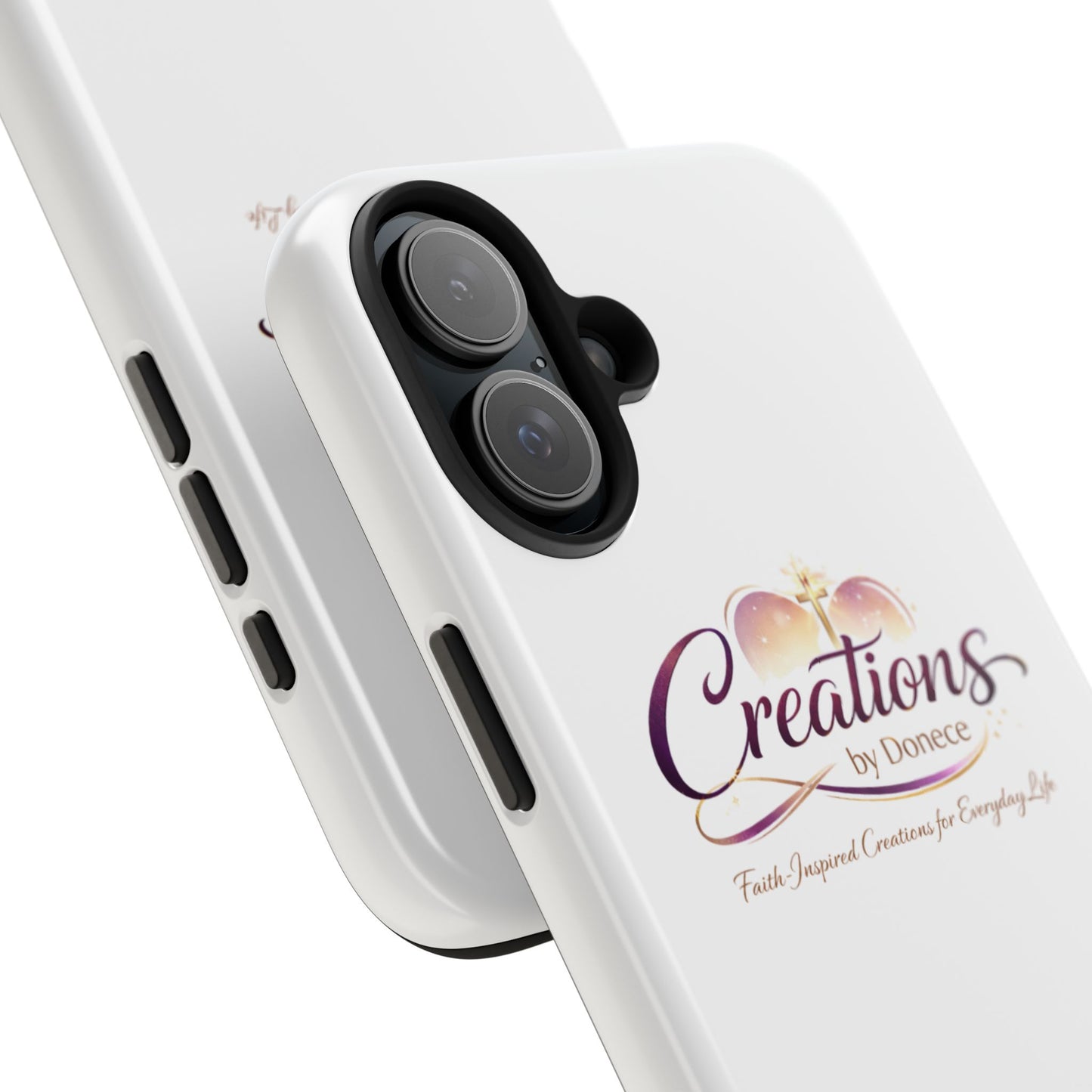 Creations by Donece Soft-Touch Tough Phone Case — Faith-Inspired Logo Protective Cover