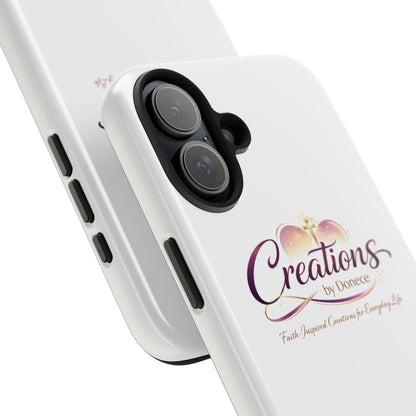 Creations by Donece Soft-Touch Tough Phone Case — Faith-Inspired Logo Protective Cover
