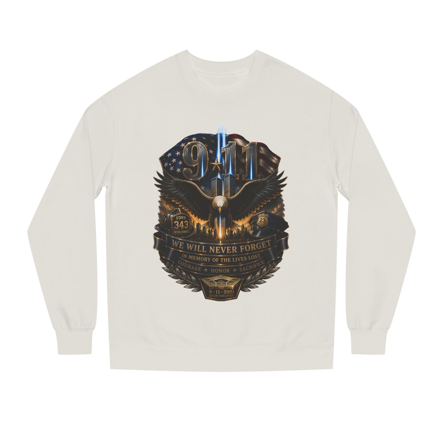 9/11 Memorial Sweatshirt — Never Forget Tribute Crewneck