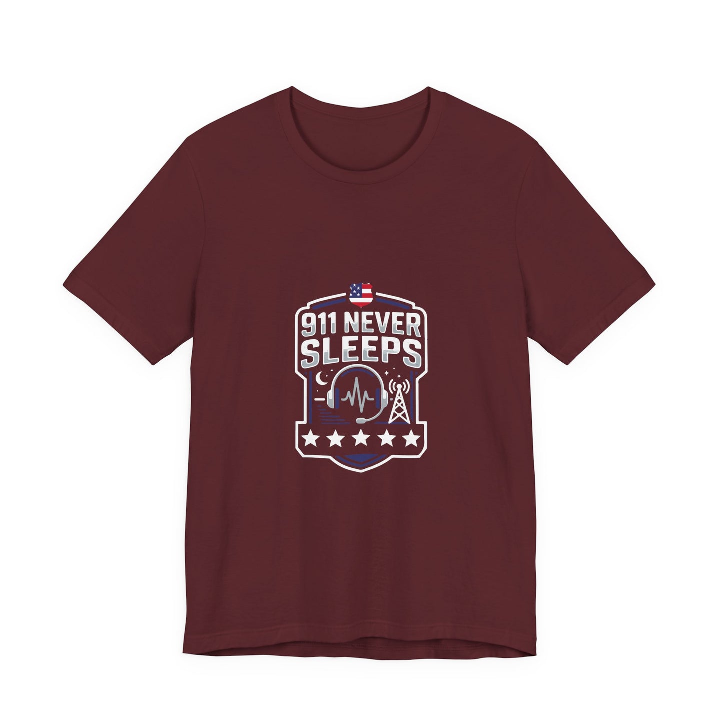 911 Never Sleeps T‑Shirt — Emergency Responder Tribute Tee
