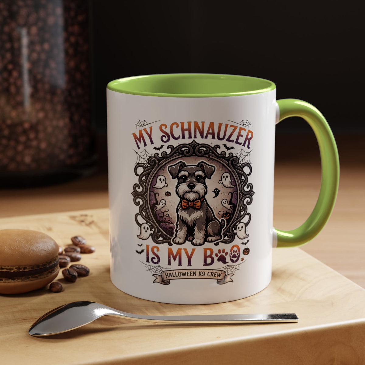My Schnauzer Is My Boo Coffee Mug — Halloween Dog Lover Accent Mug