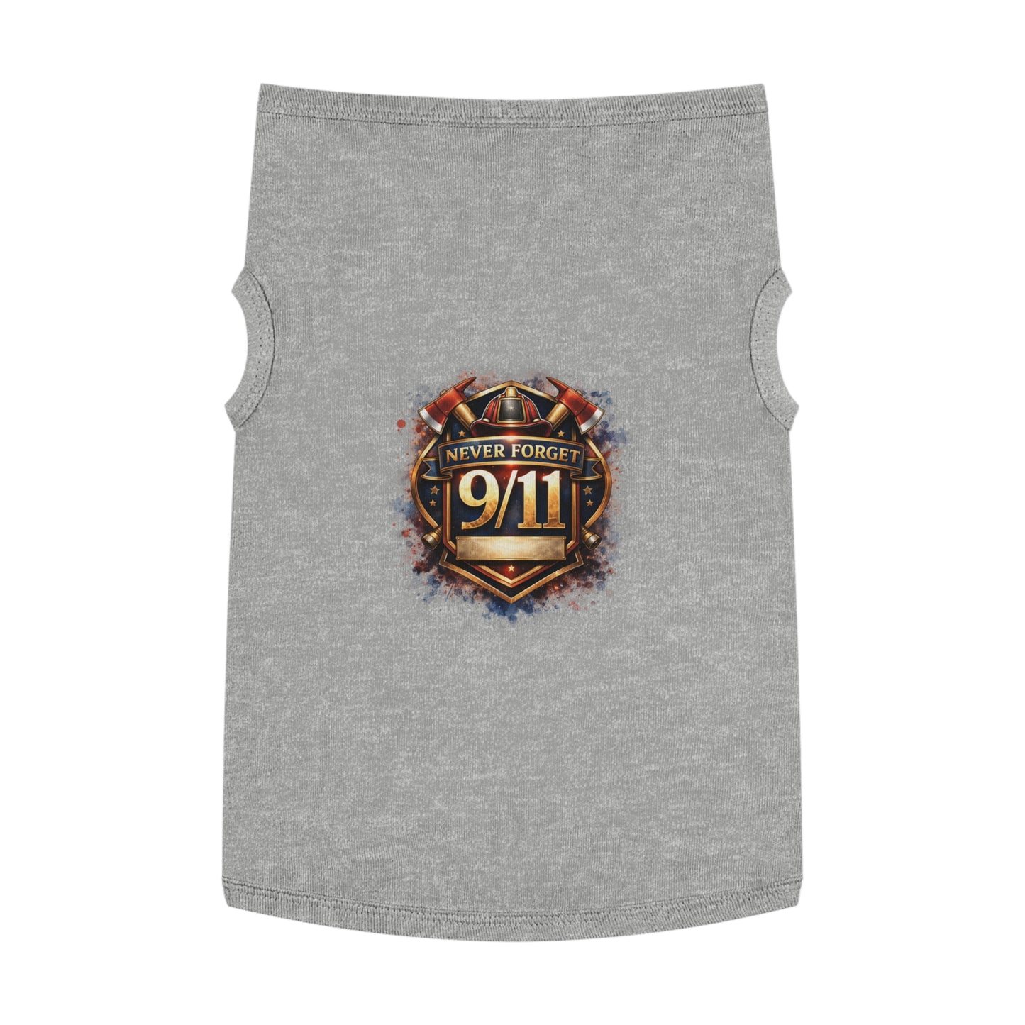 Pet Tank Top - "Never Forget 9/11" Memorial Dog Shirt