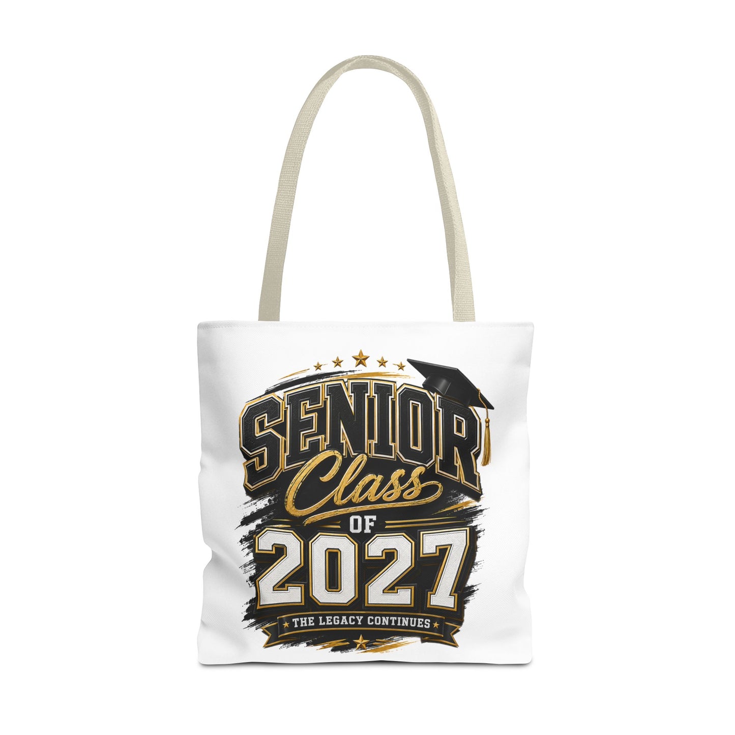 Senior Class of 2027 Tote Bag – Graduation Gift Tote with Cap Graphic