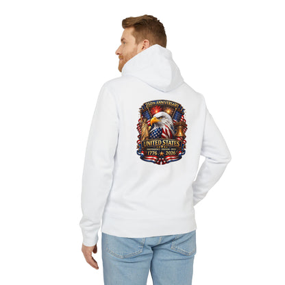 Patriotic Eagle Hoodie – "United States 1776–2026" American Flag Design