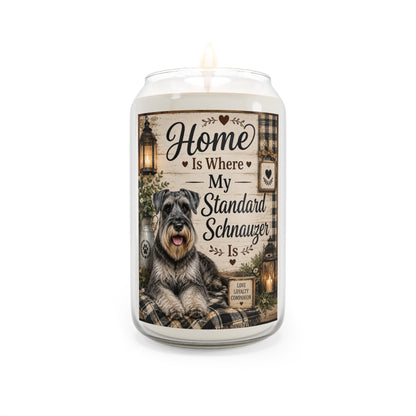 Scented Soy Candle — “Home Is Where My Standard Schnauzer Is”