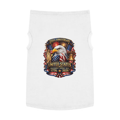 Patriotic Pet Tank Top – 250th Anniversary United States 1776-2026 Eagle Design