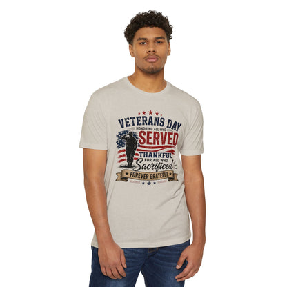 Veterans Day Served Tribute T-Shirt — Thankful & Forever Grateful