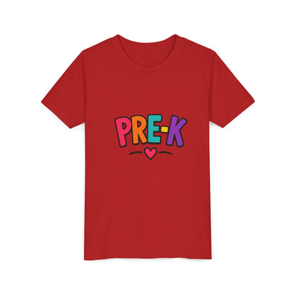 Pre-K Kids Tee — Colorful Heart Preschool Shirt for Boys & Girls