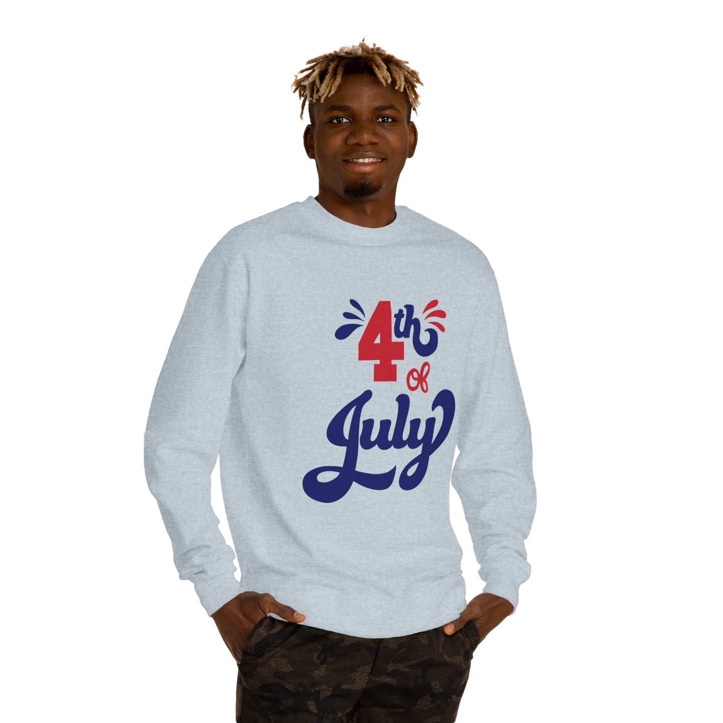 4th of July Crewneck Sweatshirt — Patriotic Independence Day Pullover