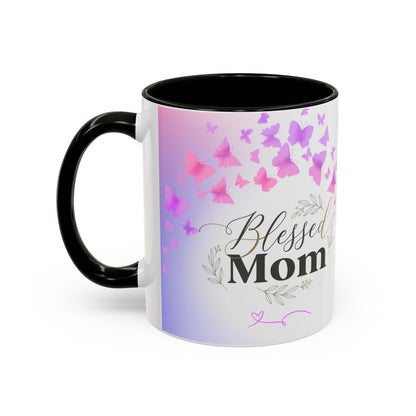 Blessed Mom Butterfly Mug — Colorful 11oz/15oz Ceramic Gift for Mother's Day