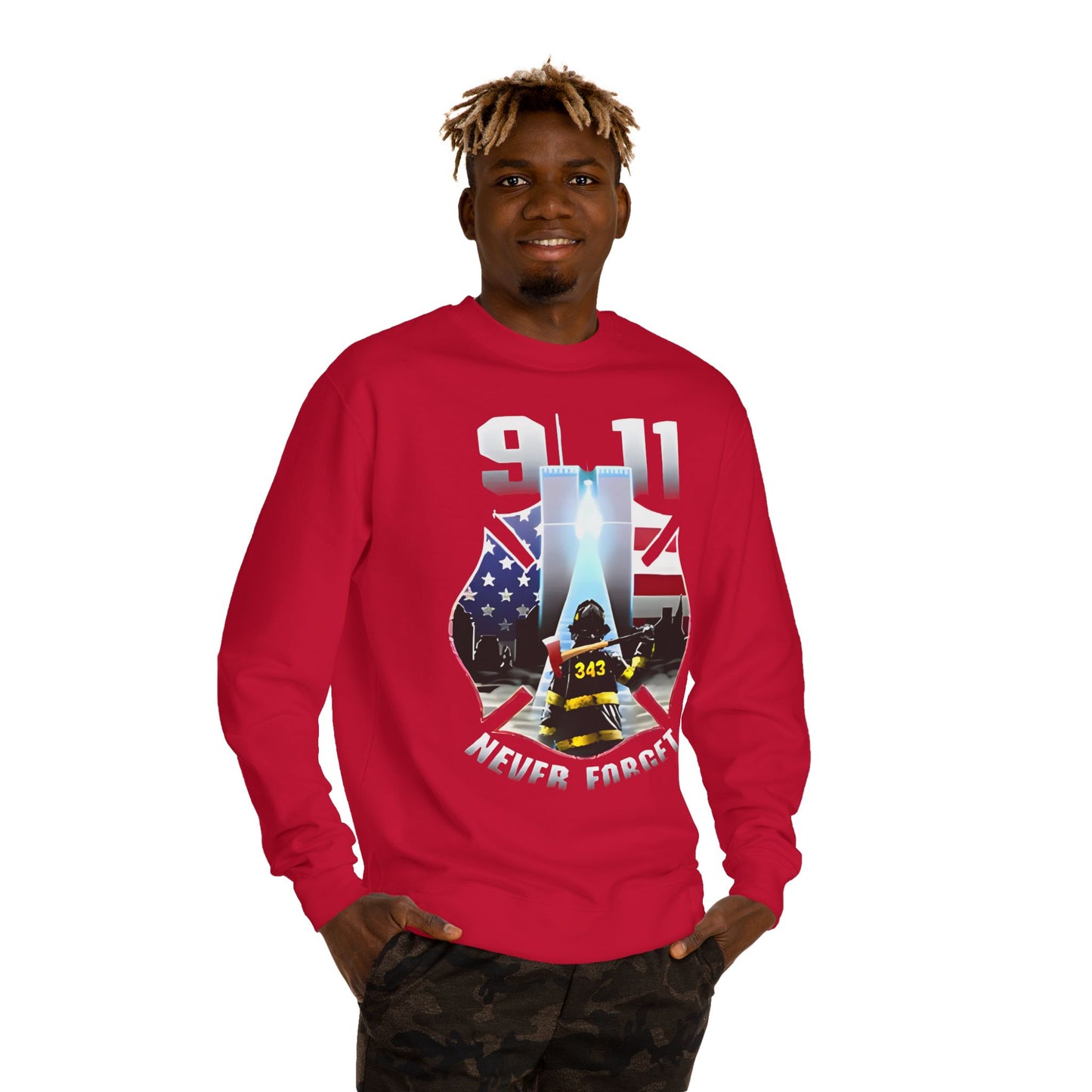 9/11 Never Forget Firefighter Tribute Sweatshirt