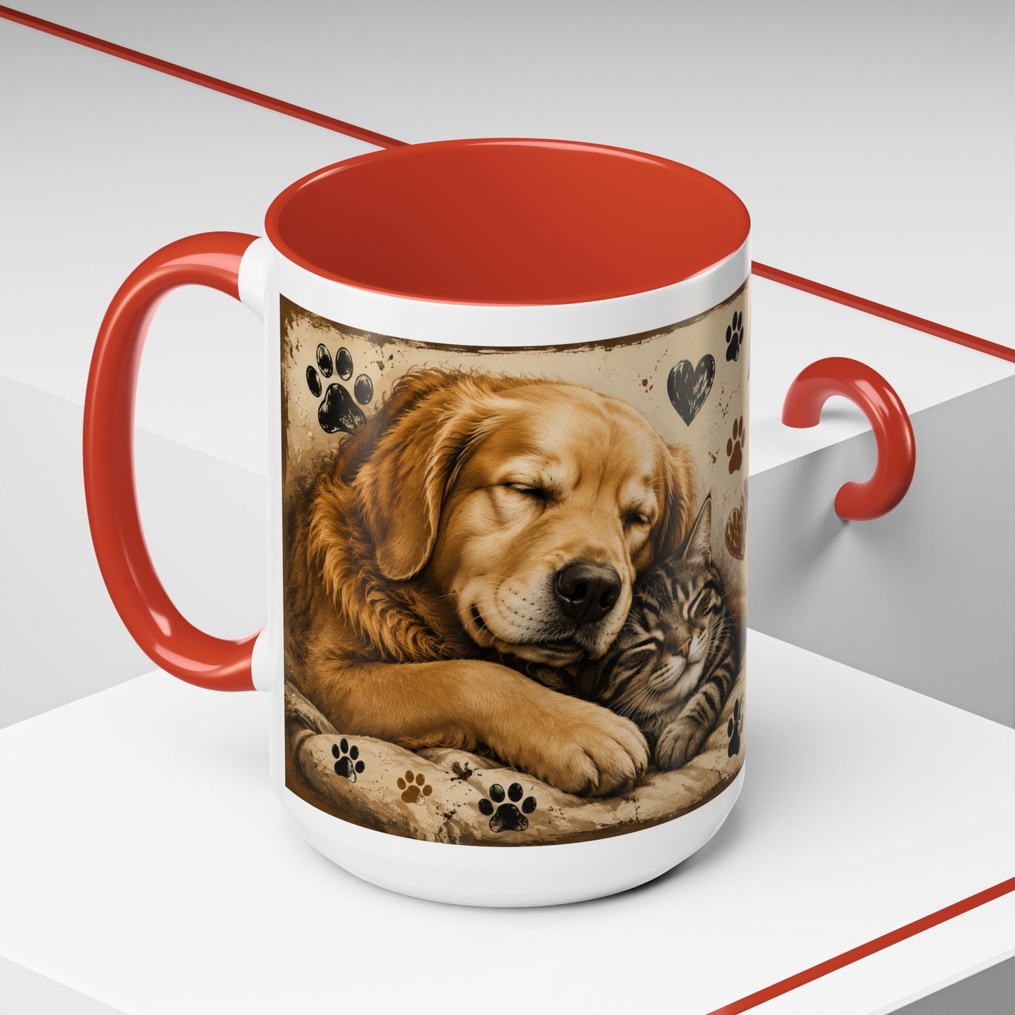 Coffee Mug – "A House Is Not A Home Without Paws" Pet Lover Accent Mug