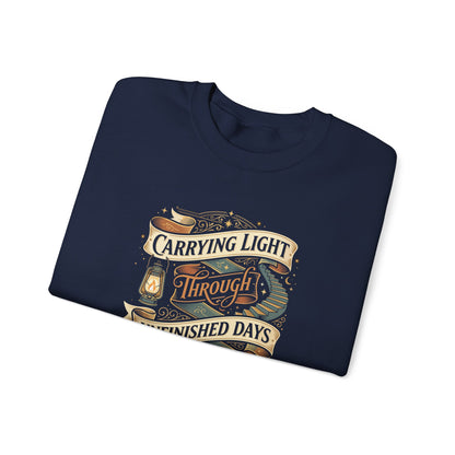 Carrying Light Through Unfinished Days Sweatshirt