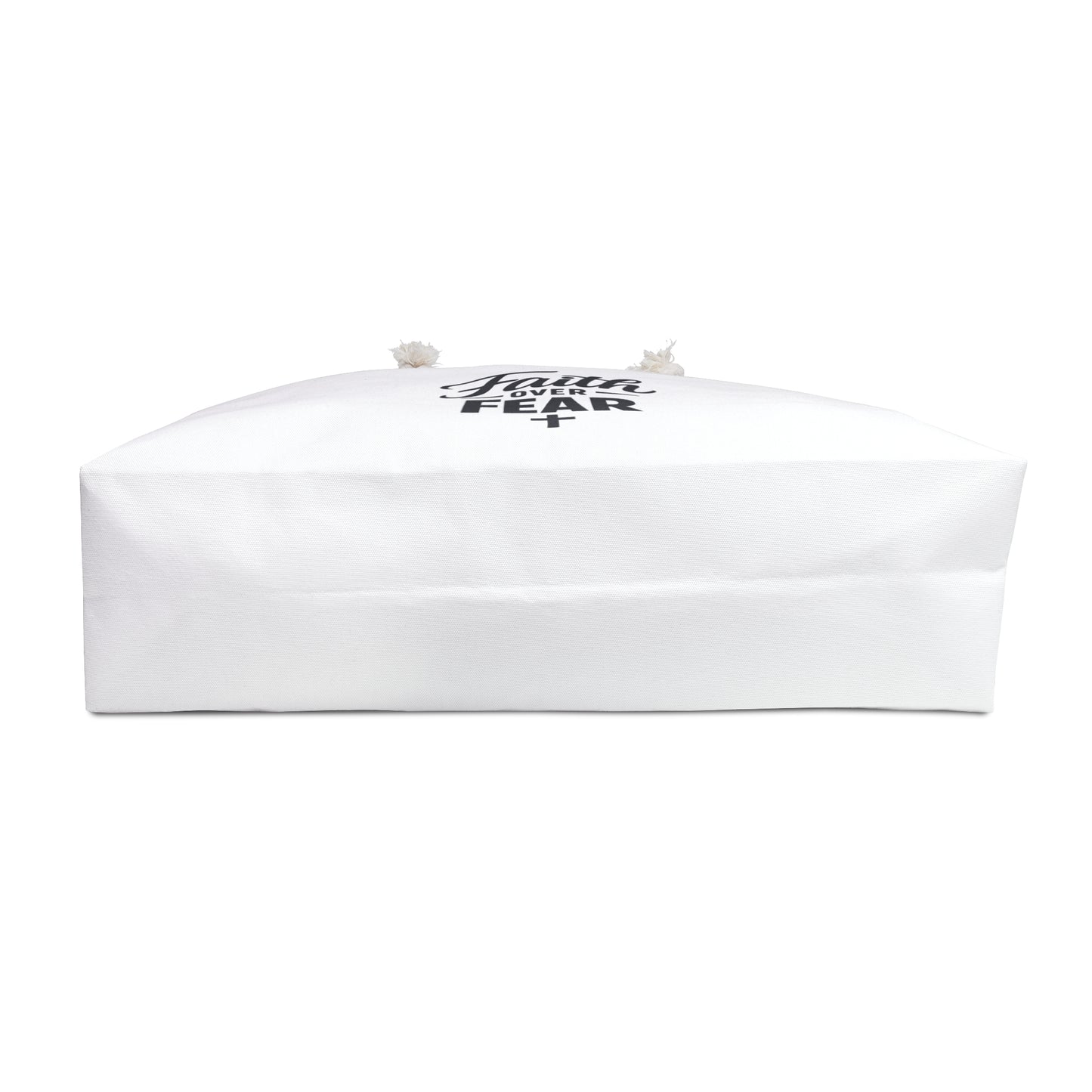 Faith Over Fear Weekender Bag — Christian Travel Tote with Cross