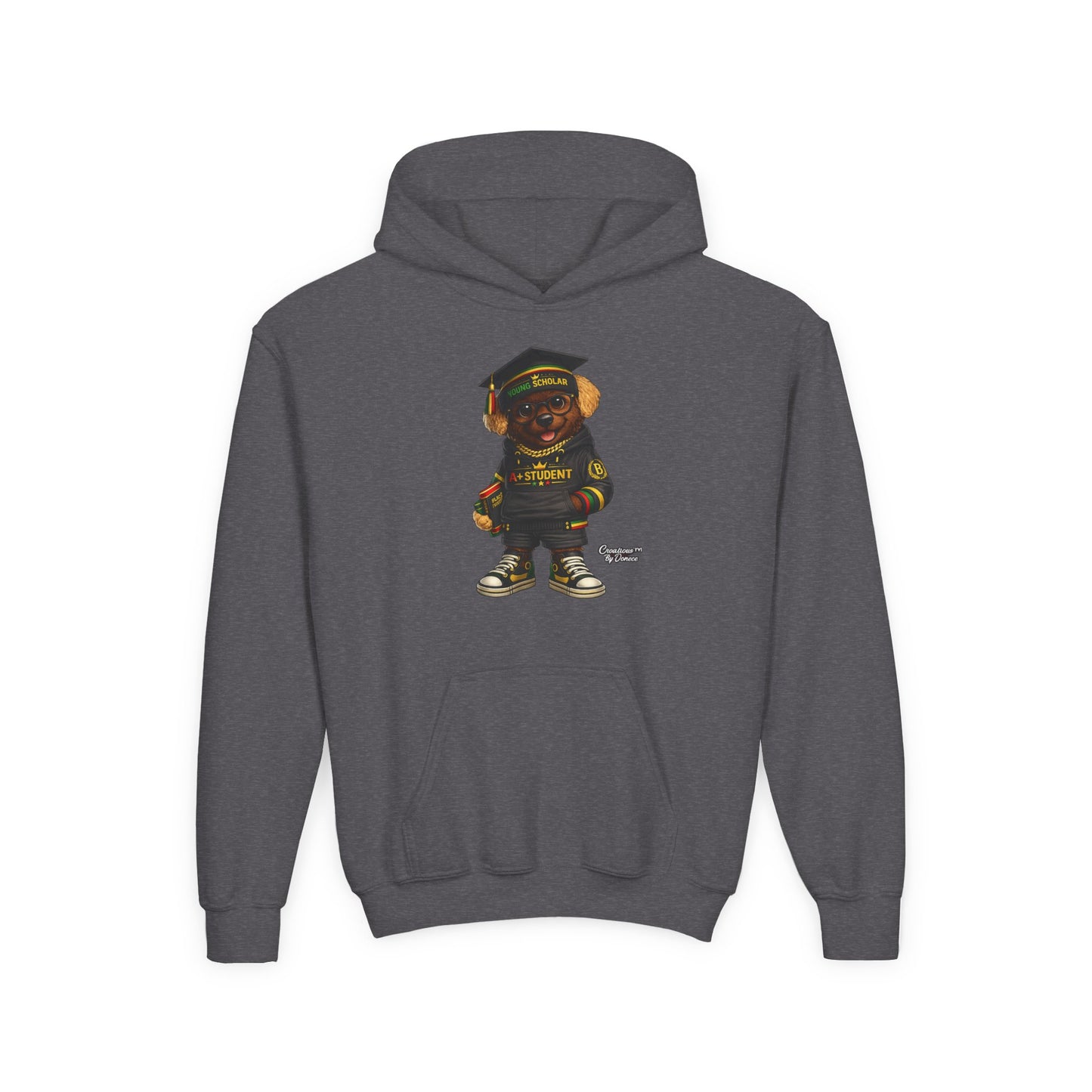 Youth Graduation Bear Hoodie – "Future Student" Cute Cap & Gown Sweatshirt