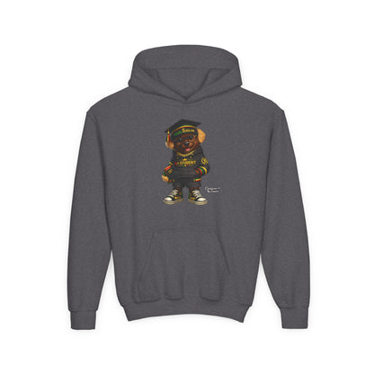 Youth Graduation Bear Hoodie – "Future Student" Cute Cap & Gown Sweatshirt