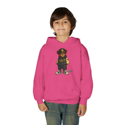 Youth Teddy Bear Hoodie — Cool Streetwear Bear Graphic Sweatshirt