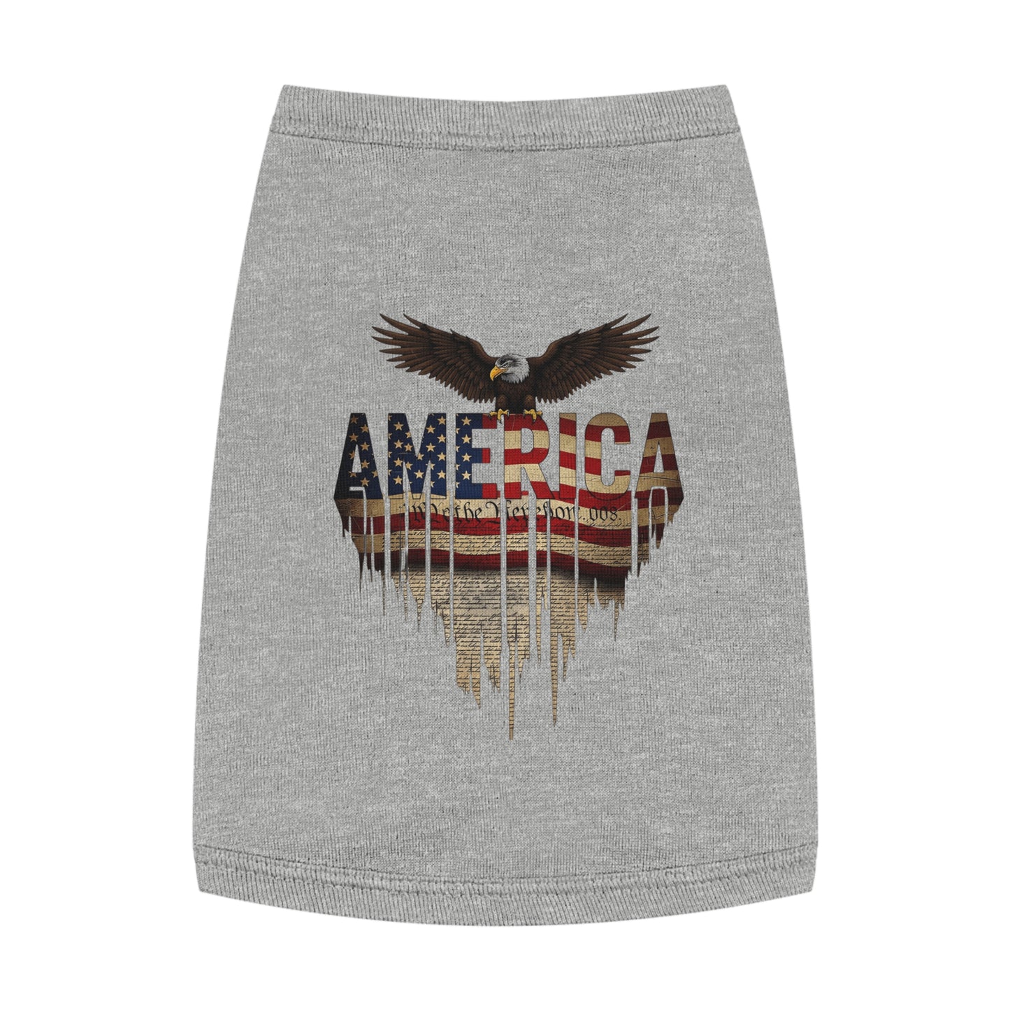 Patriotic Pet Tank Top – American Flag & Bald Eagle Dog Shirt