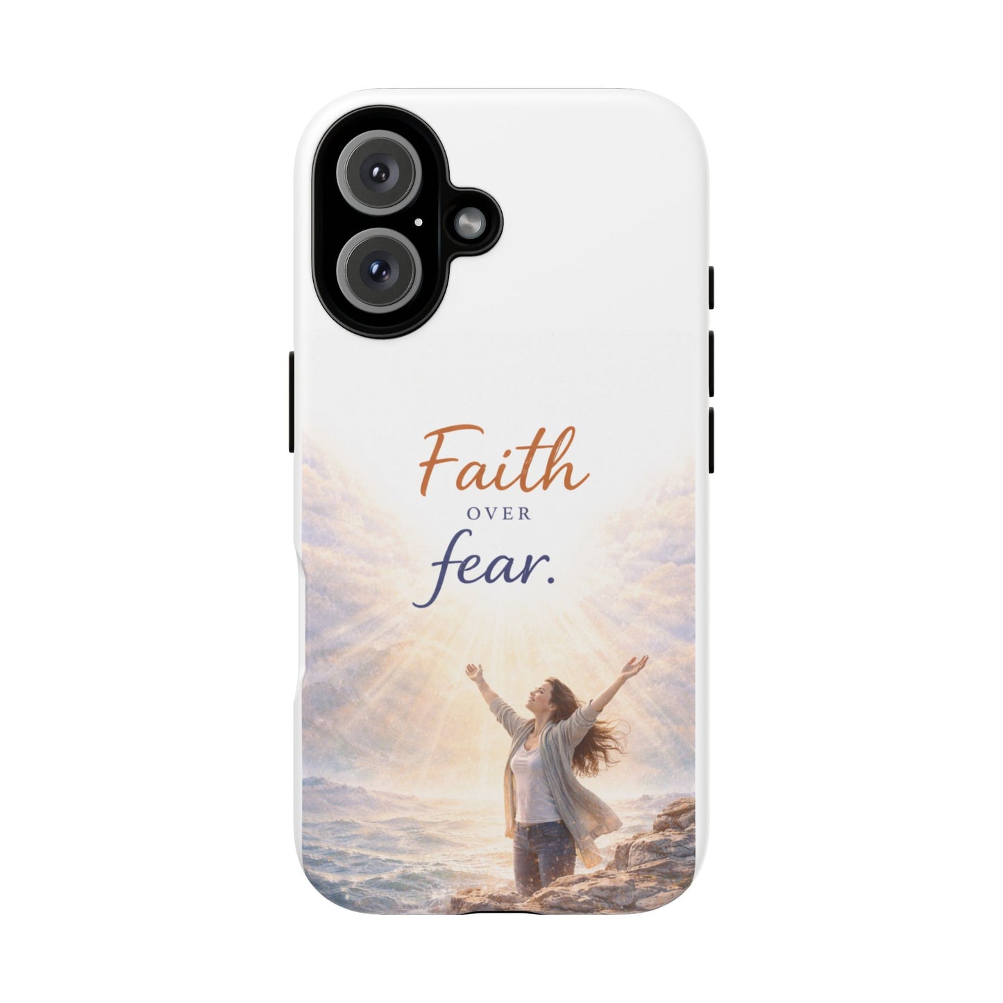 Faith Over Fear Phone Case — Inspirational Christian iPhone Cover