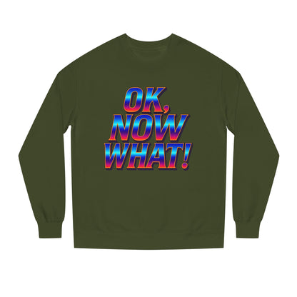 OK, Now What! Crewneck Sweatshirt — Bold Retro Gradient Graphic