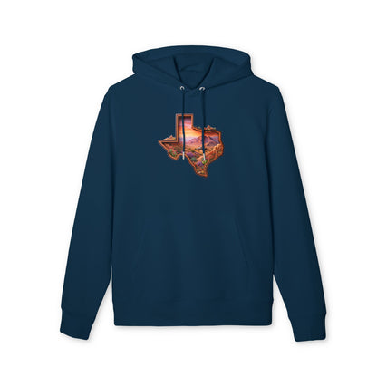 Texas Sunset Hoodie — Scenic State Outline Pullover