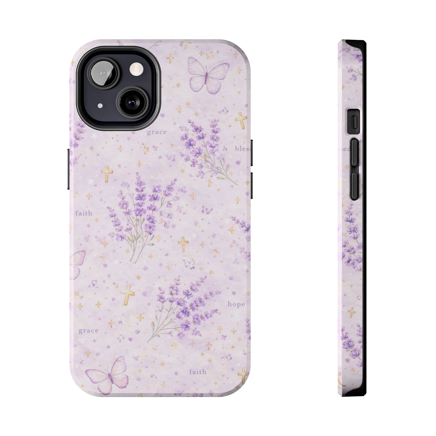Faith Grace Blessed Phone Case | Christian Floral iPhone Case