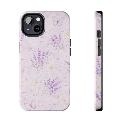 Faith Grace Blessed Phone Case | Christian Floral iPhone Case