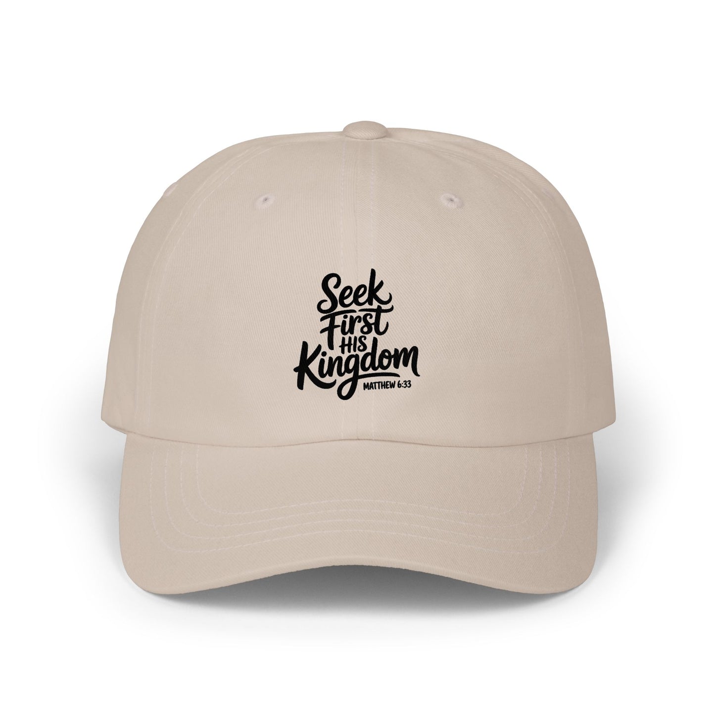 Seek First the Kingdom Dad Cap – Christian Baseball Hat
