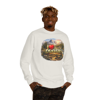 I  Denver Scenic Sweatshirt - Mountain Landscape Crewneck
