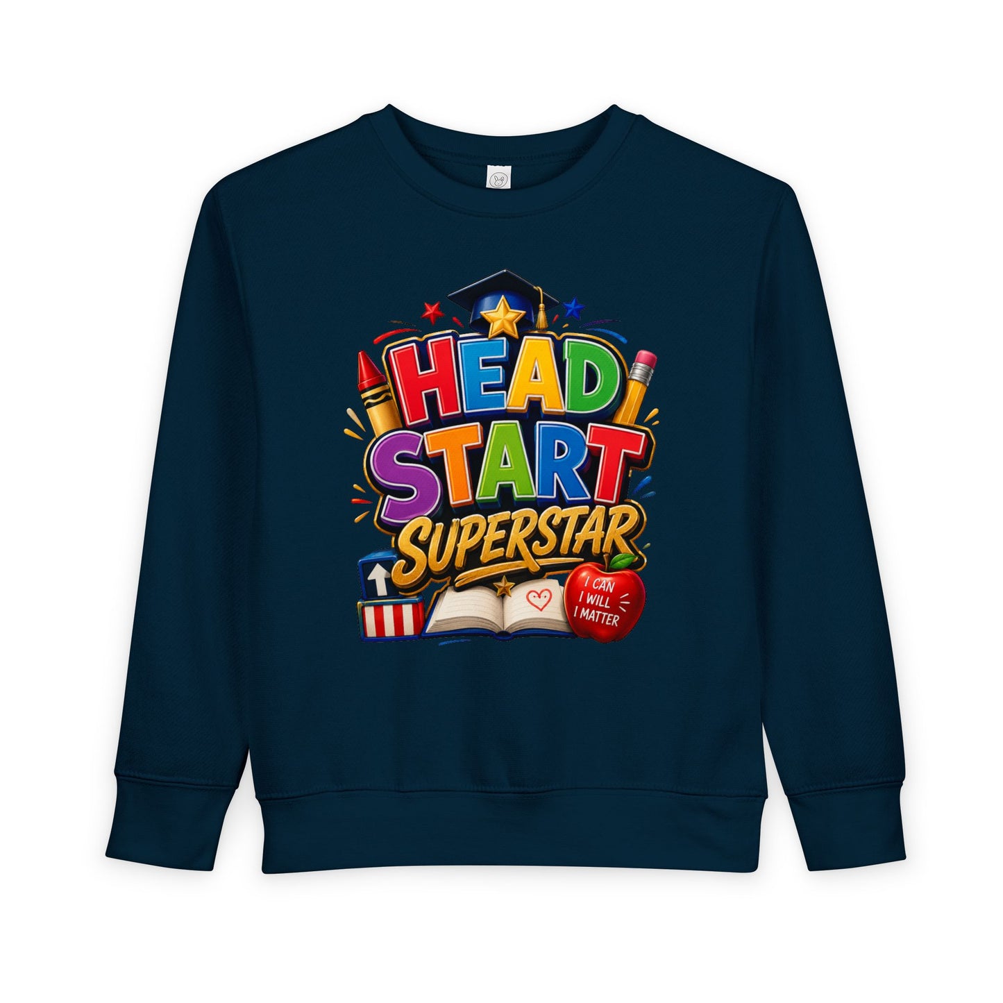Head Start Superstar Toddler Sweatshirt — Colorful Preschool Graduation Gift