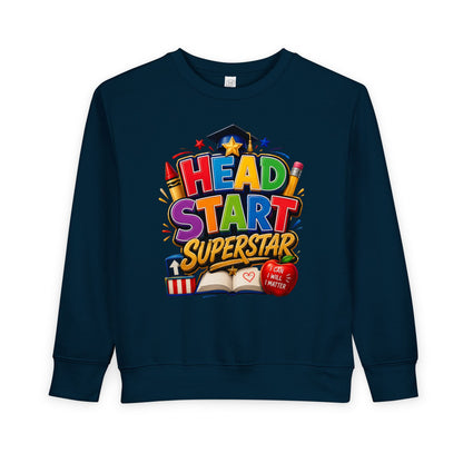 Head Start Superstar Toddler Sweatshirt — Colorful Preschool Graduation Gift