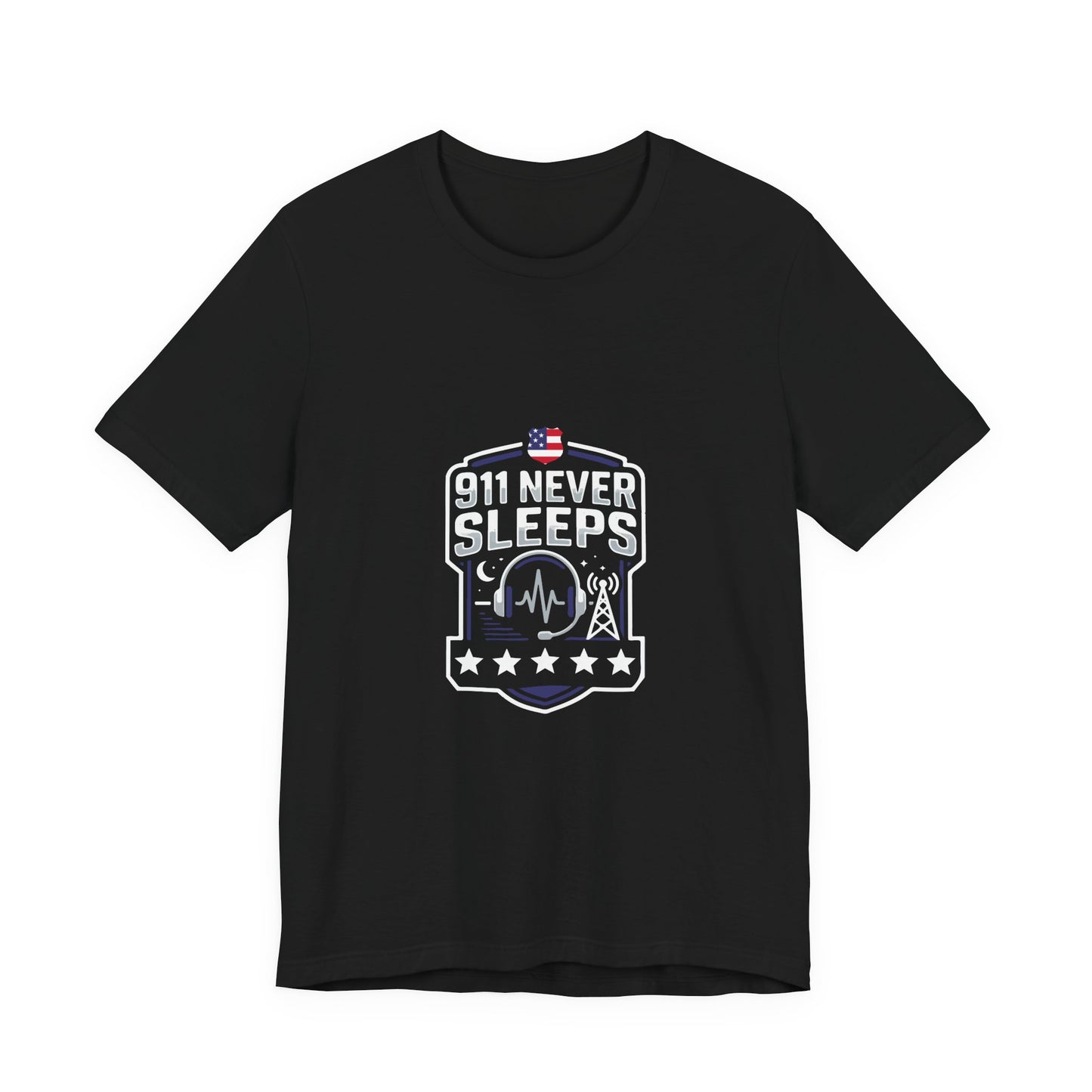 911 Never Sleeps T‑Shirt — Emergency Responder Tribute Tee