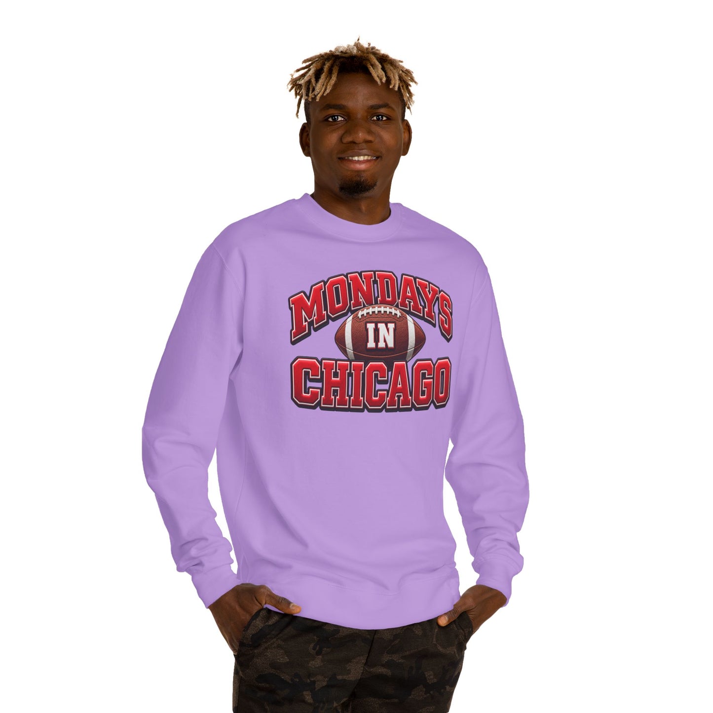 Mondays in Chicago Football Crewneck Sweatshirt