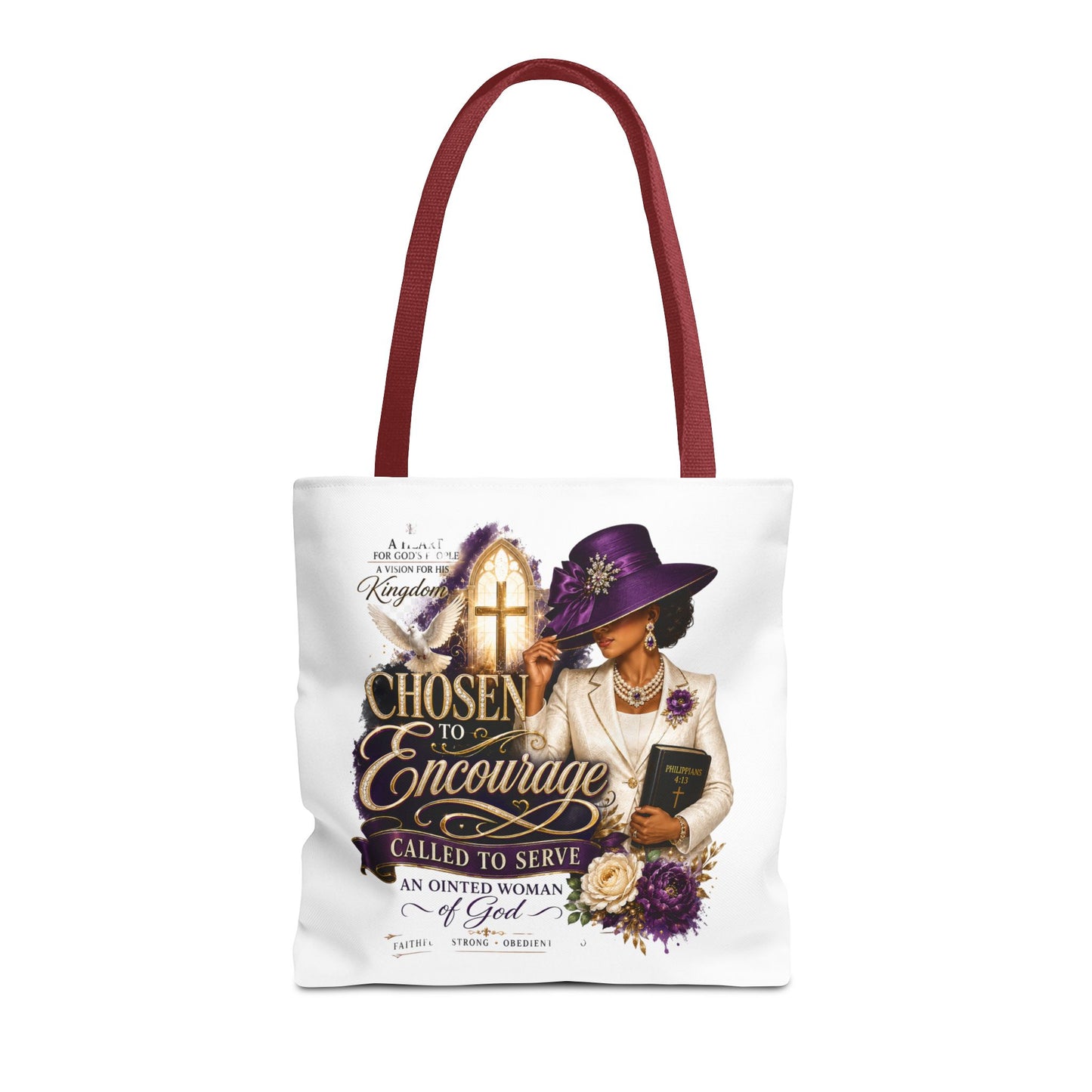 Christian Encourager Tote Bag — "Chosen to Encourage" Design