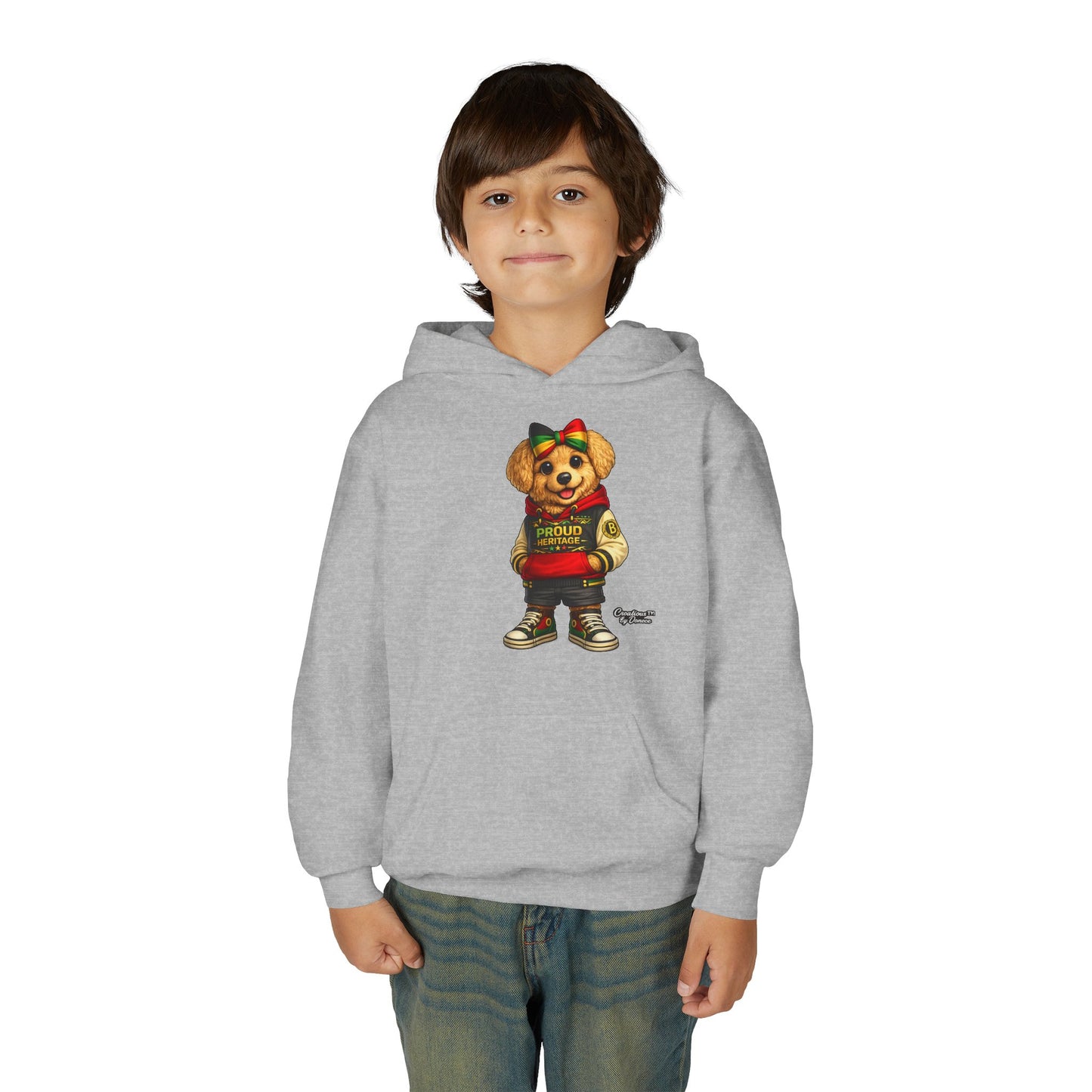 Youth Hoodie — 'Proud Heritage' Teddy Bear Streetwear Kids Pullover
