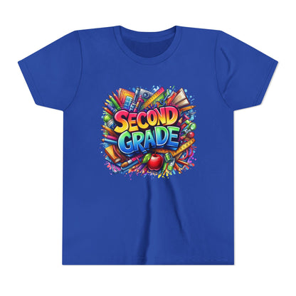Second Grade Youth Tee — Colorful Back-to-School Kids T-Shirt
