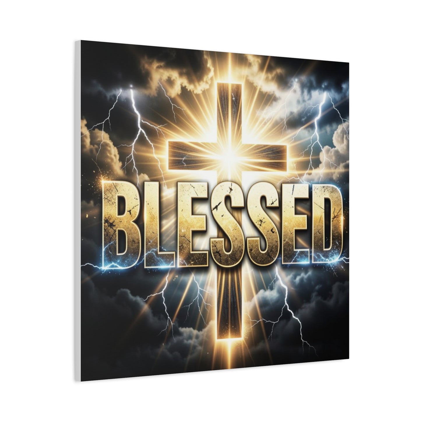 Blessed Cross Matte Canvas Wall Art