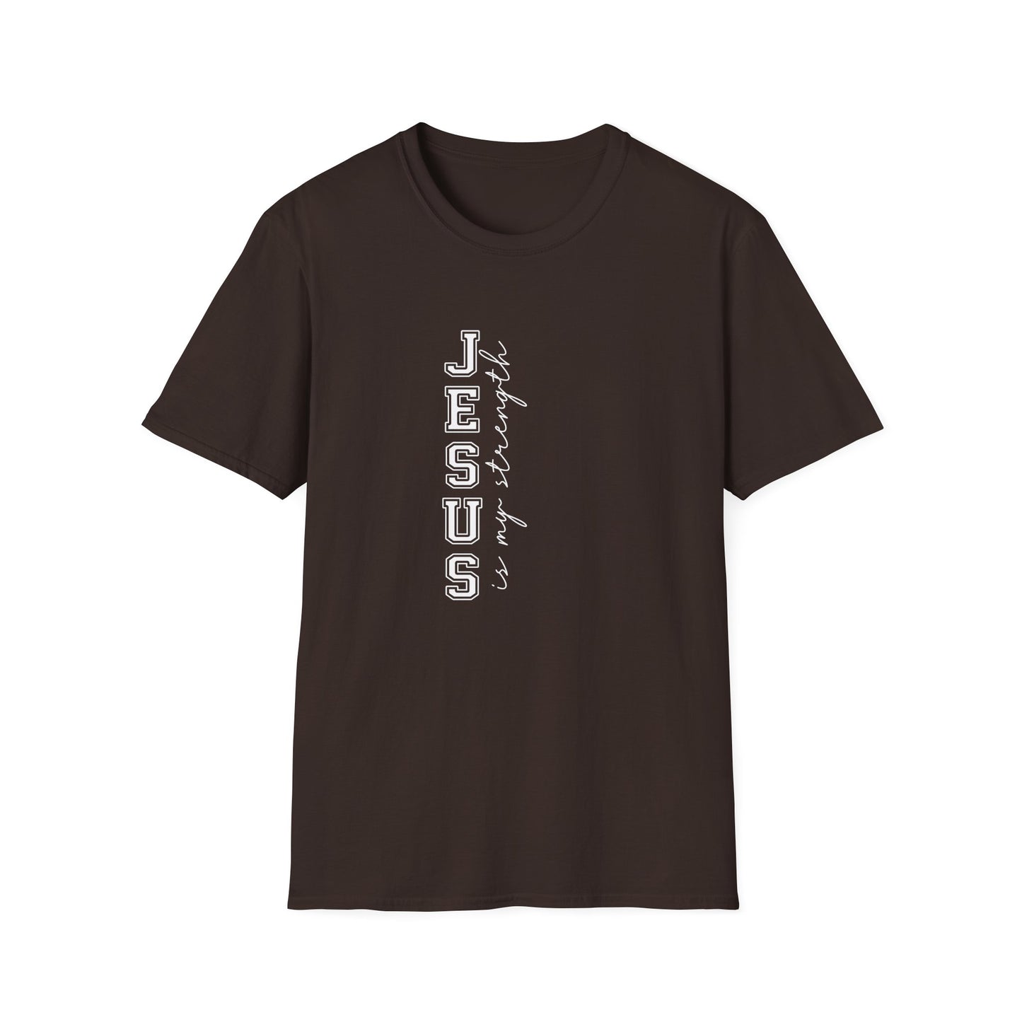 Jesus Strength Vertical Script T-Shirt