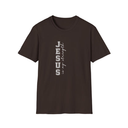 Jesus Strength Vertical Script T-Shirt